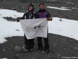 Integrantes de Fundación Cethus en la Antártida.